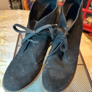 Elegant Black Suede Ankle Booties